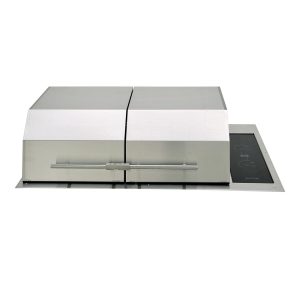 Kenyon Texan Two Zone Split Lid Built-In 240V Electric Grill W/ Lite Touch Control & No Mounting Holes - B70405WH