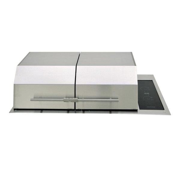 Kenyon Texan Two Zone Split Lid Built-In 240V Electric Grill W/ Lite Touch Control & No Mounting Holes - B70405WH