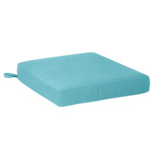 Sunbrella Canvas Aruba Large Outdoor Replacement Seat Cushion W/ Knife Edge By BBQGuys Signature