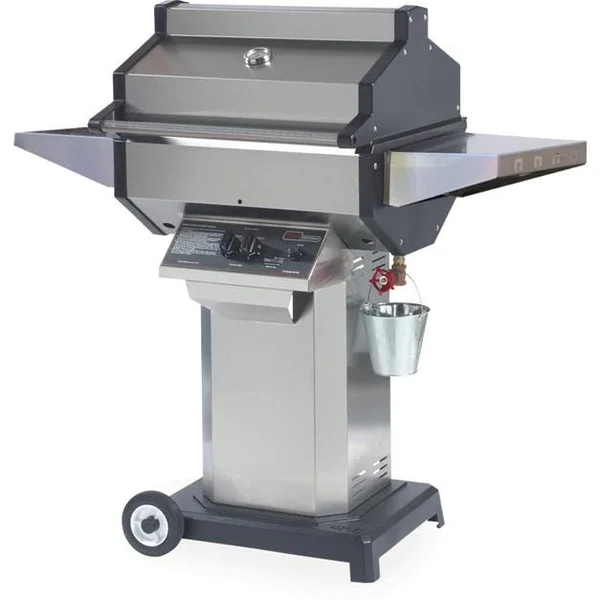 Phoenix SDSSOCN Stainless Steel Natural Gas Grill Head On Stainless Steel Pedestal Cart With Aluminum Base