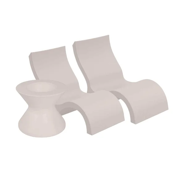 Signature 3 Pc Polyresin Seating Set w/ Lowback Chairs in Cloud by Ledge Lounger