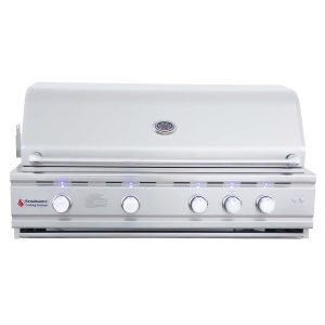 RCS Cutlass Pro 42 Inch Built-In Natural Gas Grill w/ Ceramic Briquette Tray Flame Tamers - RON42B