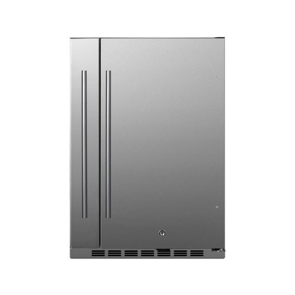Summit 24-Inch 3.1 Cu. Ft. Shallow Depth Outdoor Compact Refrigerator W/ Slide-Out Storage Compartment - BCR19924