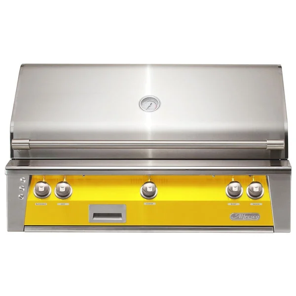 Alfresco ALXE 42-Inch Built-In Natural Gas Grill With Rotisserie in Traffic Yellow - ALXE-42-NG-S1023