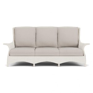 Mandalay Lloyd Loom Sofa in Antique White/Remy Cloud by Lloyd Flanders