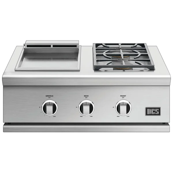 DCS Series 9 30-Inch Natural Gas Double Side Burner with Griddle - GDSBE1-302-N