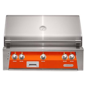 Alfresco ALXE 36-Inch Built-In Natural Gas Grill With Sear Zone And Rotisserie in Luminous Orange - ALXE-36SZ-NG-S2005