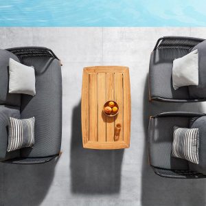 Rodeo 4 Pc Woven Rope Seating Set in Black by HIGOLD