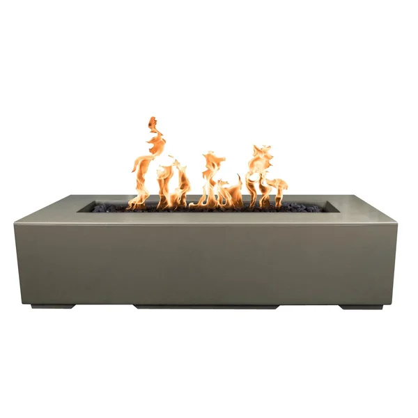 Regal 60 Inch Rectangular GFRC Natural Gas Fire Pit in Ash by The Outdoor Plus