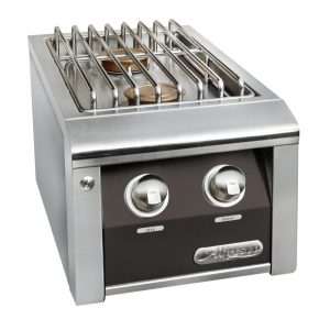 Alfresco Propane Double Side Burner For Freestanding Grills in Jet Black Matte - AXESB-2C-LP-SM9005