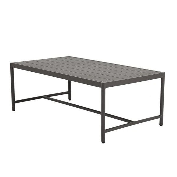 Pietra 50 X 27 Inch Rectangular Aluminum Coffee Table in Graphite by Sunset West