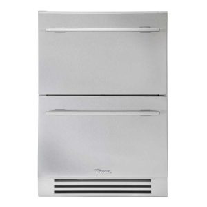 True 24 Inch 5.4 Cu. Ft. Outdoor Refigerator Drawers - Stainless Steel - TUR-24D-SS-C
