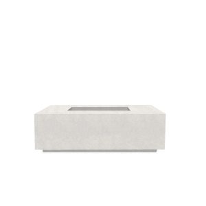 Cedarlake 68 Inch Rectangular GFRC Propane Fire Pit Table in Ultra White by Lakeview Outdoor Designs