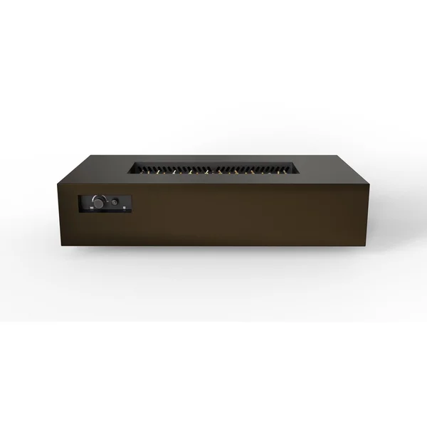 AON 72 Inch Rectangular Powder Coated Steel Propane Fire Pit Table in Bronze by Warming Trends