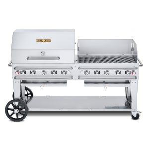 Crown Verity 72-Inch Single Inlet (Bulk Tanks Only) Rental Propane Grill Dome & Windguard Package - CV-RCB-60RWP-SI-BULK