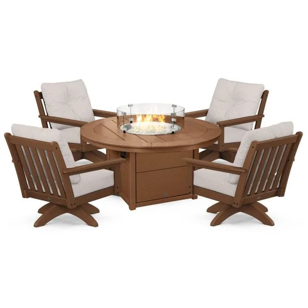 Vineyard 5-Piece Chat Set - Teak