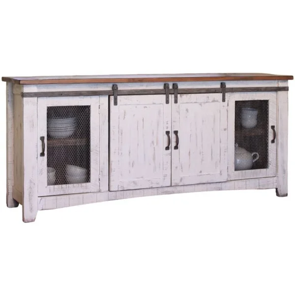 Pueblo 80" Media Console - White