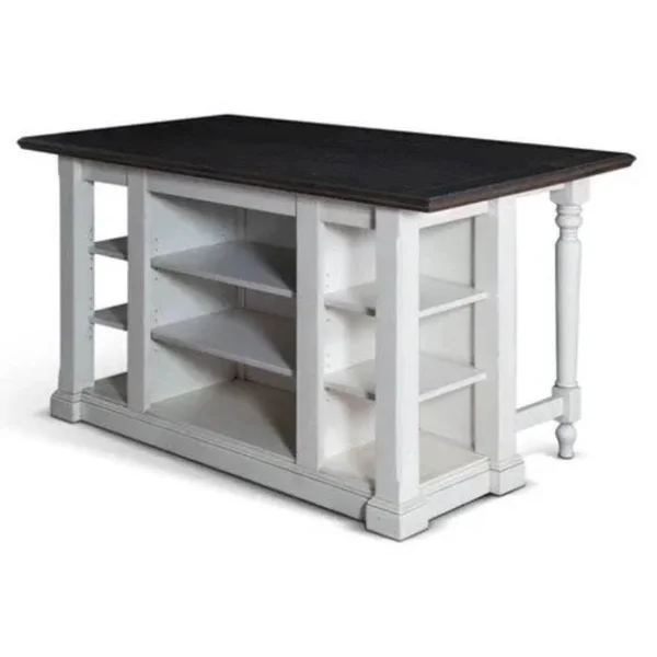 Carriage House Collection Kitchen Island with 13" Drop Leaf