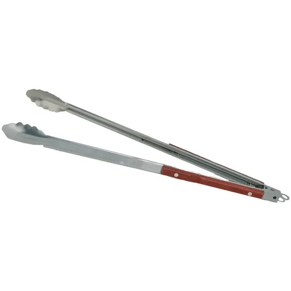 Rosewood Collection Extra-Long Locking Tongs, Stainless Steel