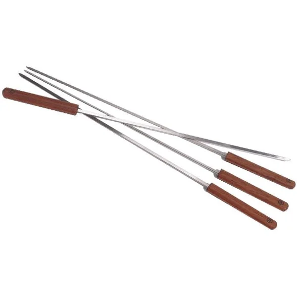 Rosewood Collection Barbecue Skewers, Stainless Steel Set of 4