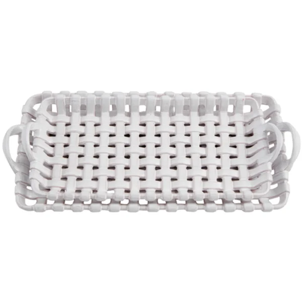 Nested Basket Weave Tray - Set of 2