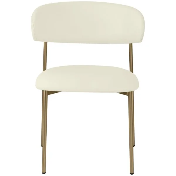 Lupita Side Chair - Cream Vegan Leather