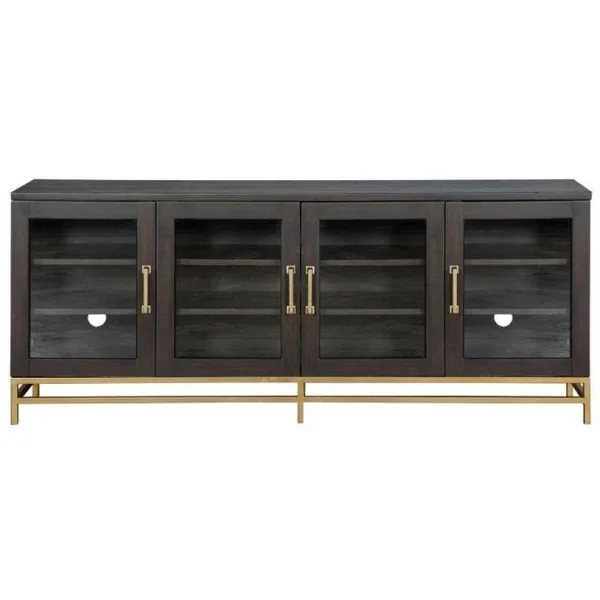 Lindon 70" 4-Door Console - Coffee Bean
