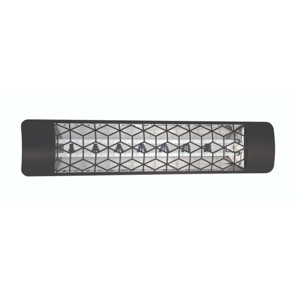 Eurofase Stella Series 39-Inch 5000 Watt Dual Element 240V Electric Infrared Patio Heater - Black - EF50240B6