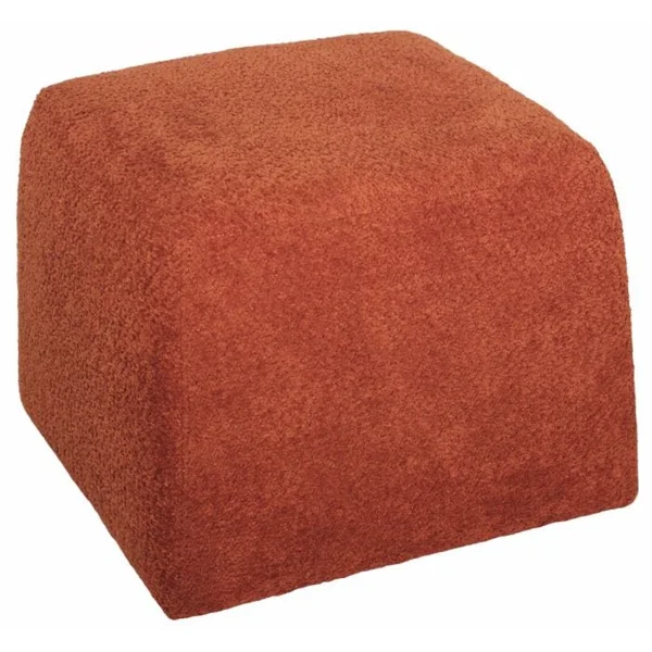Orange Fabric Ottoman