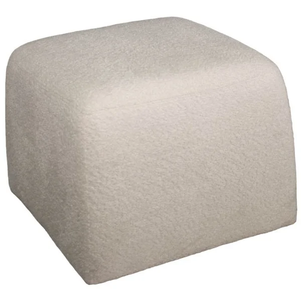 Cream Fabric Ottoman