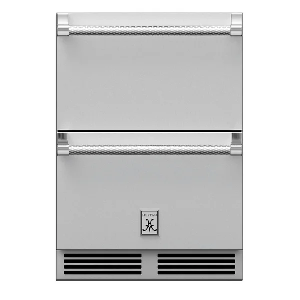 Hestan 24-Inch 5.2 Cu. Ft. Outdoor Rated Refrigerator and Freezer Drawer with Lock - GRFR24