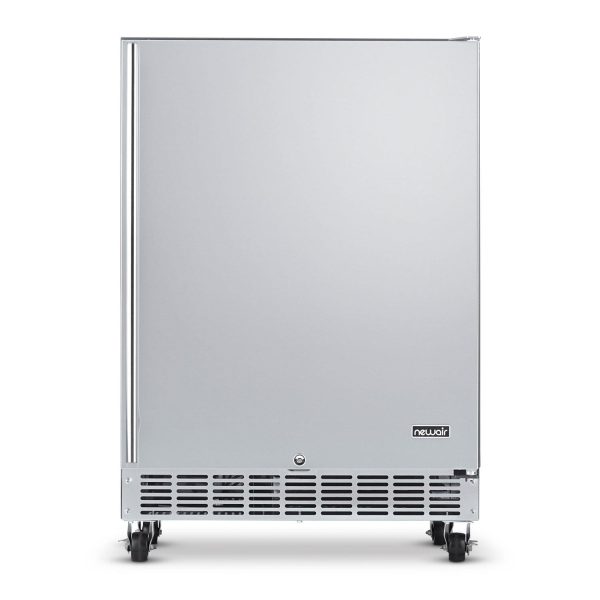 NewAir 24-Inch 5.0 Cu. Ft. Built-in 160 Can Outdoor Beverage Fridge - NOF160SS00