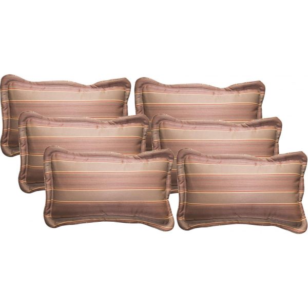 Darlee Multi Striped 6 Piece 19 X 12 Throw Pillow Set - DL31-RP-6