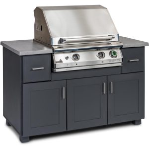 PGS 57-Inch Modano BBQ Island With Commercial T-Series 30-Inch Propane Gas Grill With Timer - 57 MOD