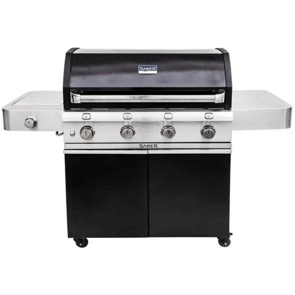 SABER Cast Black 670 4-Burner Propane Gas Grill