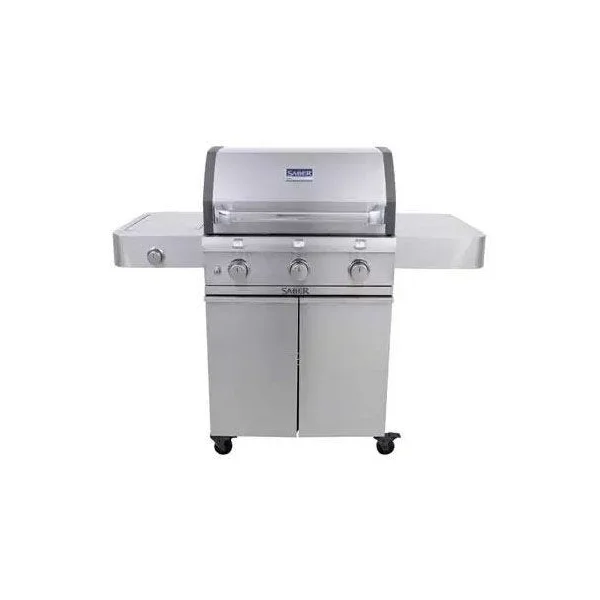SABER Cast Stainless 500 3-Burner Propane Gas Grill