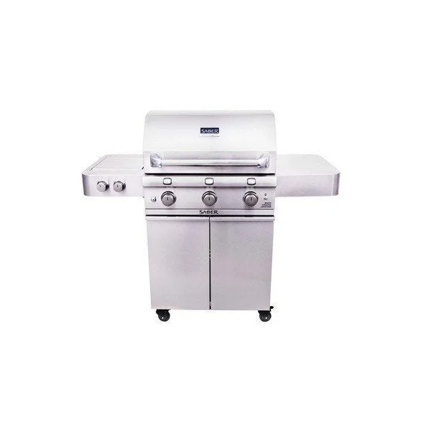 SABER Stainless Steel 500 3-Burner Propane Gas Grill