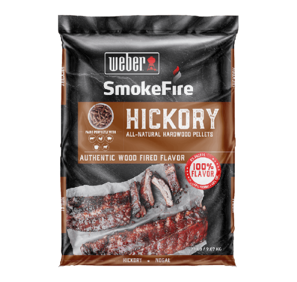 Weber Hickory All-Natural Hardwood Pellets - 20lbs