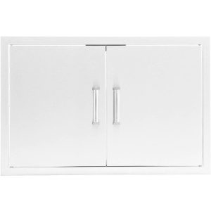 BBQGuys Signature 23 1/2 Inch Stainless Steel Double Access Door - Contempo - BBQ-260-AD25-H