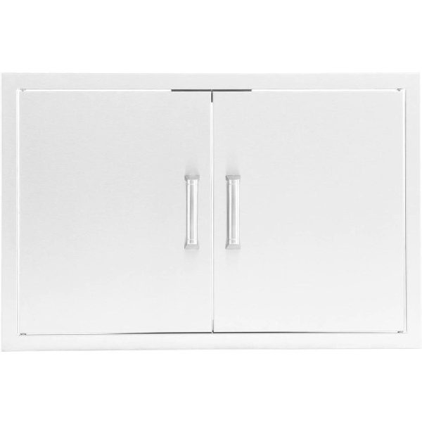 BBQGuys Signature 23 1/2 Inch Stainless Steel Double Access Door - Contempo - BBQ-260-AD25-H
