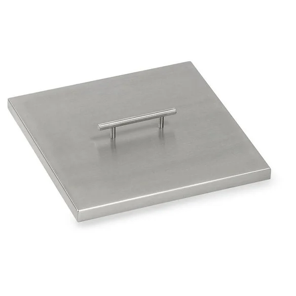 BBQGuys Signature 15-Inch Square Stainless Steel Drop-In Pan Cover - SS-CV-SQP-12
