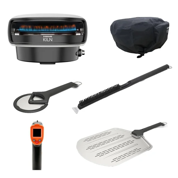 Everdure Kiln 2 Burner Propane Pizza Oven - PIZZA LOVER Bundle - Stone - EKILN2SUS