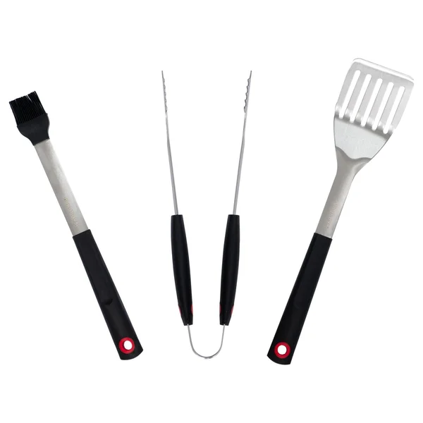 BBQGuys Signature 3-Piece Stainless Steel W/ Molded Handles Tool Set - BBQ-3PC-TS