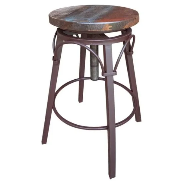 Antique Multi-Color Adjustable Bar Stool