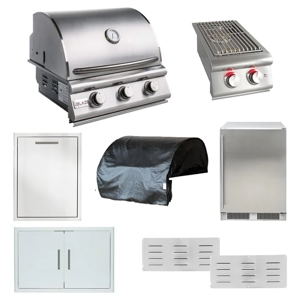 Blaze LBM 8-Piece 25-Inch Natural Gas Outdoor Kitchen Package