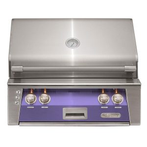 Alfresco ALXE 30-Inch Built-In Natural Gas Grill With Rotisserie in Blue Lilac - ALXE-30-NG-S4005