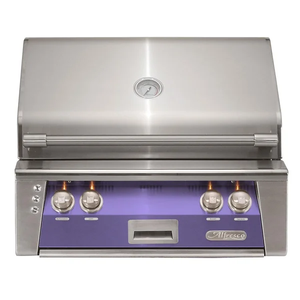 Alfresco ALXE 30-Inch Built-In Natural Gas Grill With Rotisserie in Blue Lilac - ALXE-30-NG-S4005