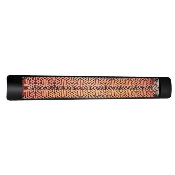 Eurofase Mason Series 61-Inch 6000 Watt Dual Element 240V Electric Infrared Patio Heater In Black - EF60240B3