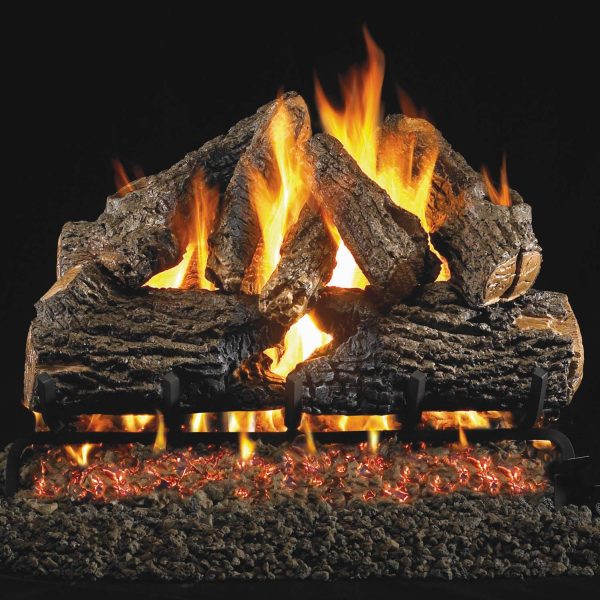 Peterson Real Fyre 24-Inch Charred Oak Gas Logs (Logs Only - Burner Not Included)