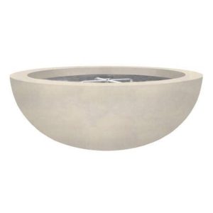 Valley Bay 4 48 Inch Round GFRC Natural Gas Fire Bowl in Coastal by Lakeview Outdoor Designs